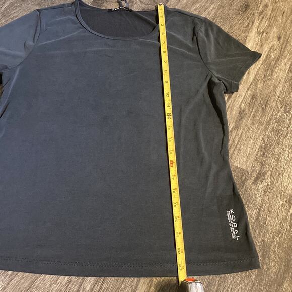 NWT Koral Isla Cupro Short Sleeve Top Sz Small in Black - Picture 6 of 11